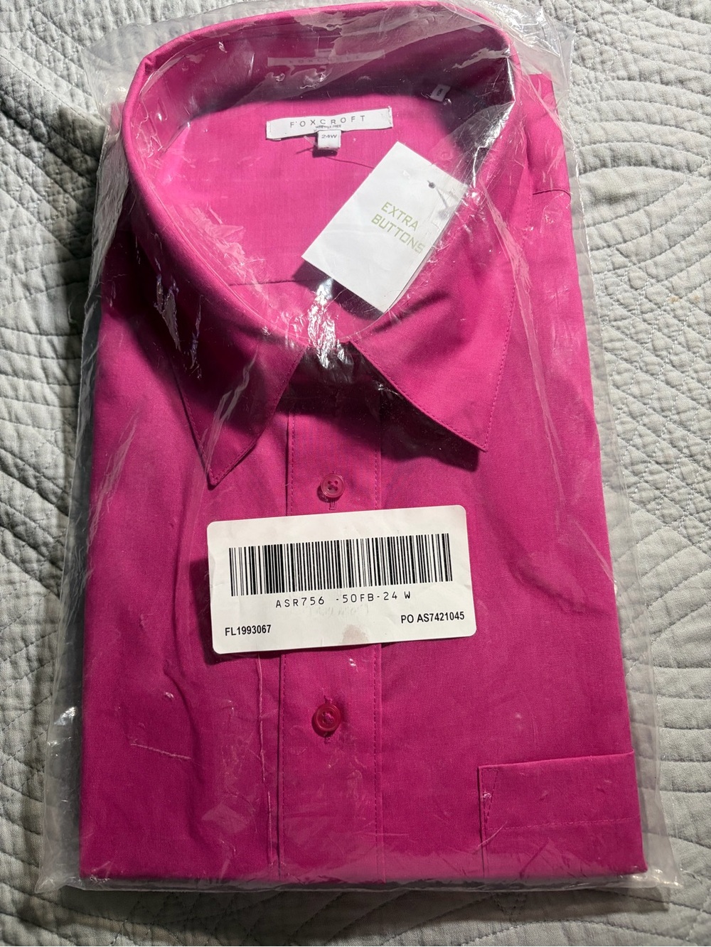 Foxcroft Women's Shirt in Wildberry - NWT